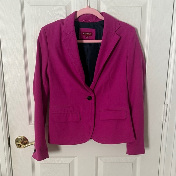 Merona Women's Fuchsia Blazer size 6 - Picture 1 of 4